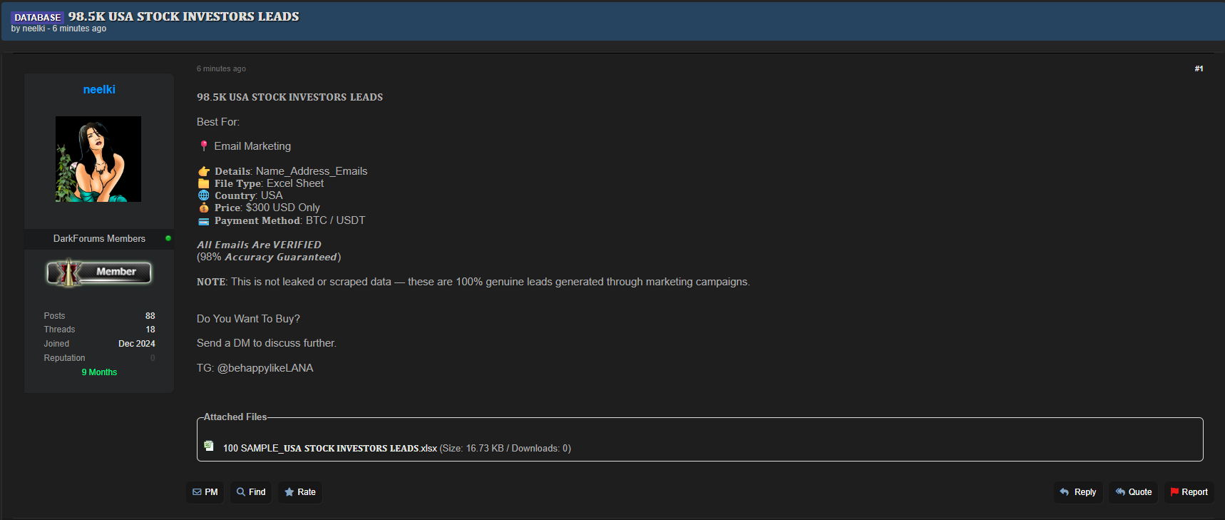 美国股票投资者涉嫌数据泄露-xLab 威胁情报