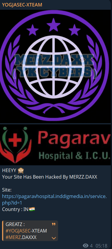 YOGJASEC-XTEAM针对Pagarav医院和ICU的网站-xLab 威胁情报