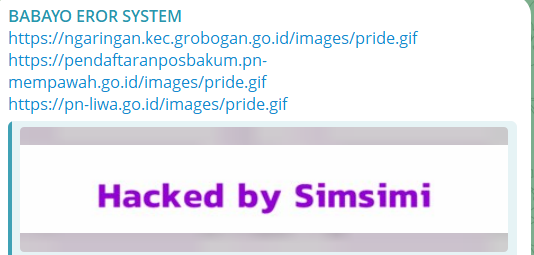 BABAYO EROR SYSTEM targets the website of Pengadilan Negeri Mempawah-xLab 威胁情报