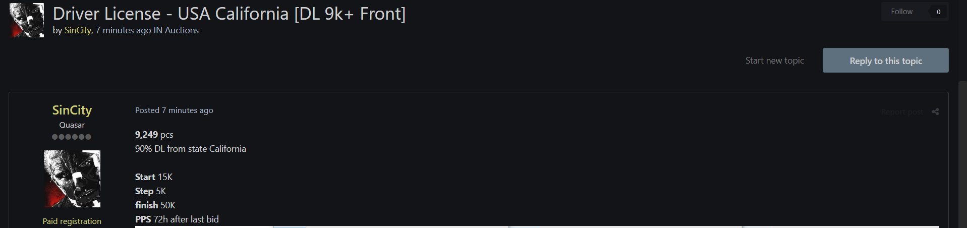 涉嫌出售美国驾照数据-xLab 威胁情报