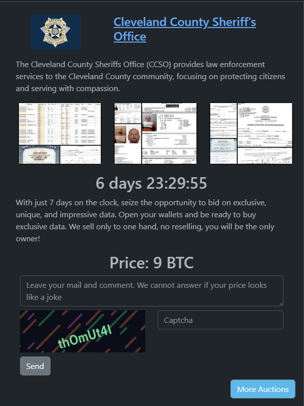 克里夫兰县Sheriff办公室成为Rhysida勒索软件的受害者-xLab 威胁情报