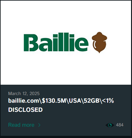 Baillie Lumber成为Cactus勒索软件的受害者-xLab 威胁情报