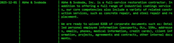 INC.Abhe&Svoboda成为Akira勒索软件的受害者-xLab 威胁情报