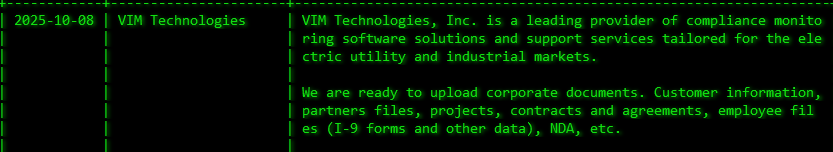 VIM Technologies Inc.成为akira勒索软件的受害者-xLab 威胁情报