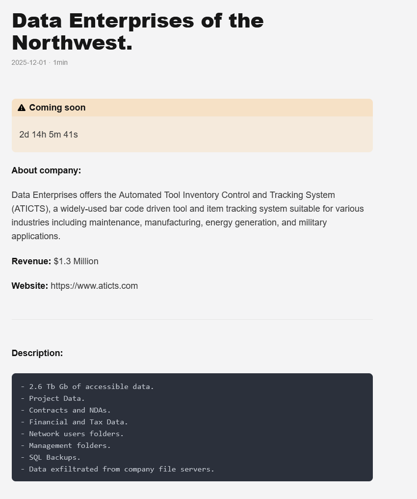 西北地区的数据企业成为GENESIS勒索软件的受害者-xLab 威胁情报