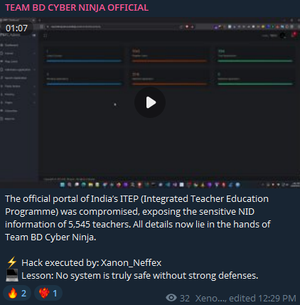 博帕尔地区教育学院涉嫌数据外泄-xLab 威胁情报